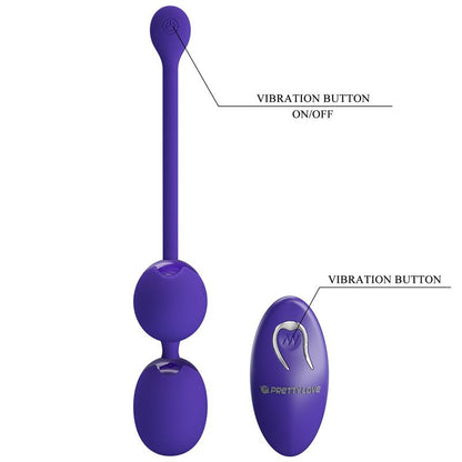 PRETTYLOVE - WILLIE YOUTH BOLAS KEGEL CON VIBRACIÓN Y CONTROL REMOTO