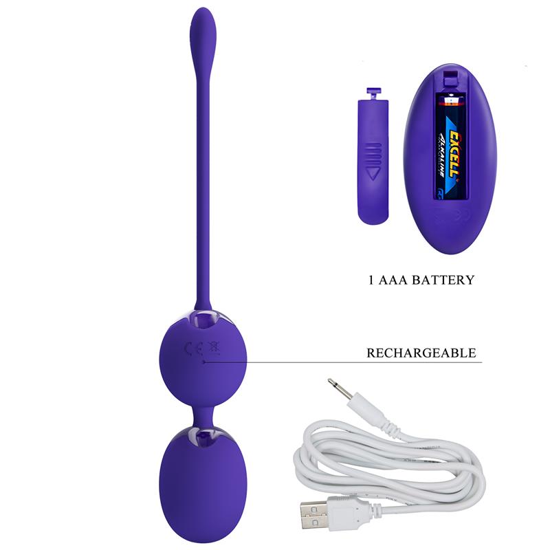 PRETTYLOVE - WILLIE YOUTH BOLAS KEGEL CON VIBRACIÓN Y CONTROL REMOTO