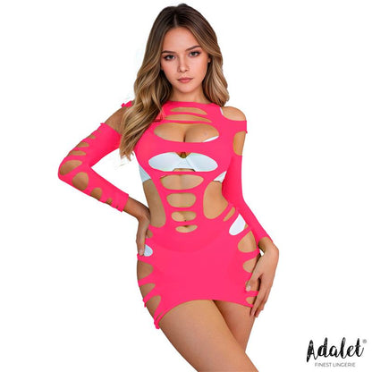 ADALET LINGERIE - WILLOW VESTIDO HOLLOW-OUT ROSA TALLA ÚNICA