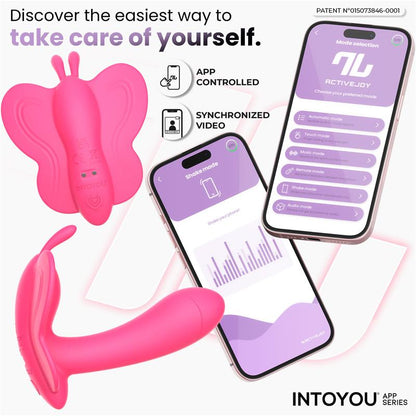 INTOYOU APP SERIES - WINGY ESTIMULADOR MARIPOSA CON APP PEACH RED
