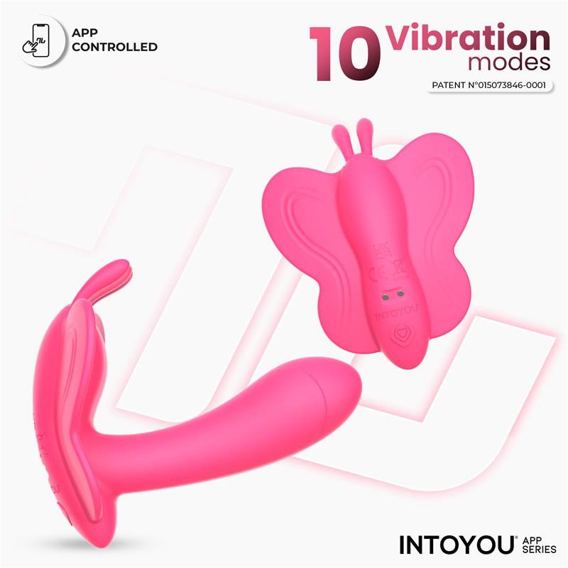 INTOYOU APP SERIES - WINGY ESTIMULADOR MARIPOSA CON APP PEACH RED