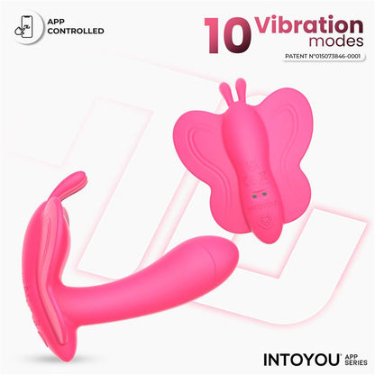 INTOYOU APP SERIES - WINGY ESTIMULADOR MARIPOSA CON APP PEACH RED