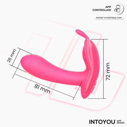 INTOYOU APP SERIES - WINGY ESTIMULADOR MARIPOSA CON APP PEACH RED