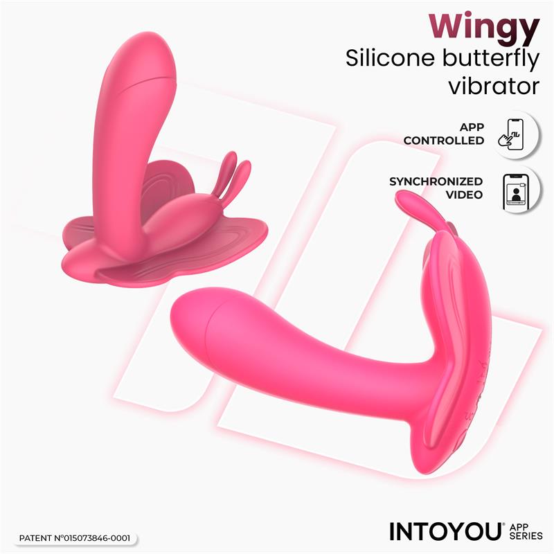 INTOYOU APP SERIES - WINGY ESTIMULADOR MARIPOSA CON APP PEACH RED