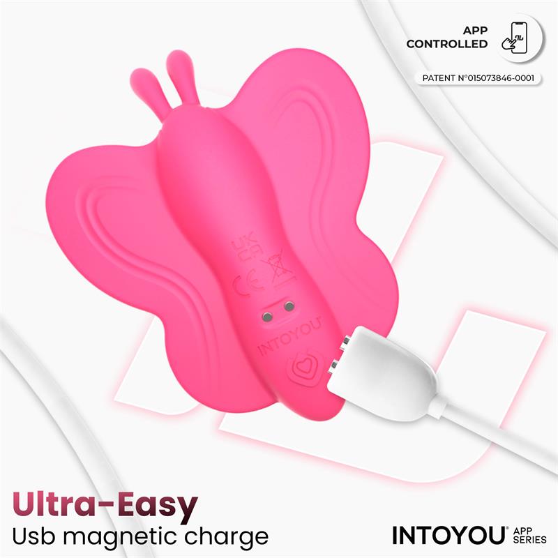 INTOYOU APP SERIES - WINGY ESTIMULADOR MARIPOSA CON APP PEACH RED