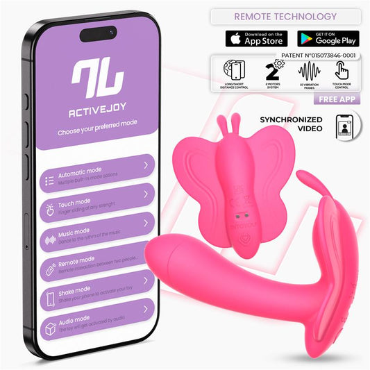 INTOYOU APP SERIES - WINGY ESTIMULADOR MARIPOSA CON APP PEACH RED