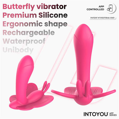INTOYOU APP SERIES - WINGY ESTIMULADOR MARIPOSA CON APP PEACH RED