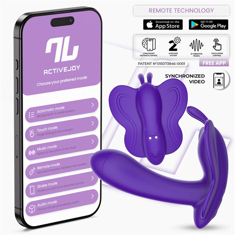 INTOYOU APP SERIES - WINGY ESTIMULADOR MARIPOSA CON APP PÚRPURA
