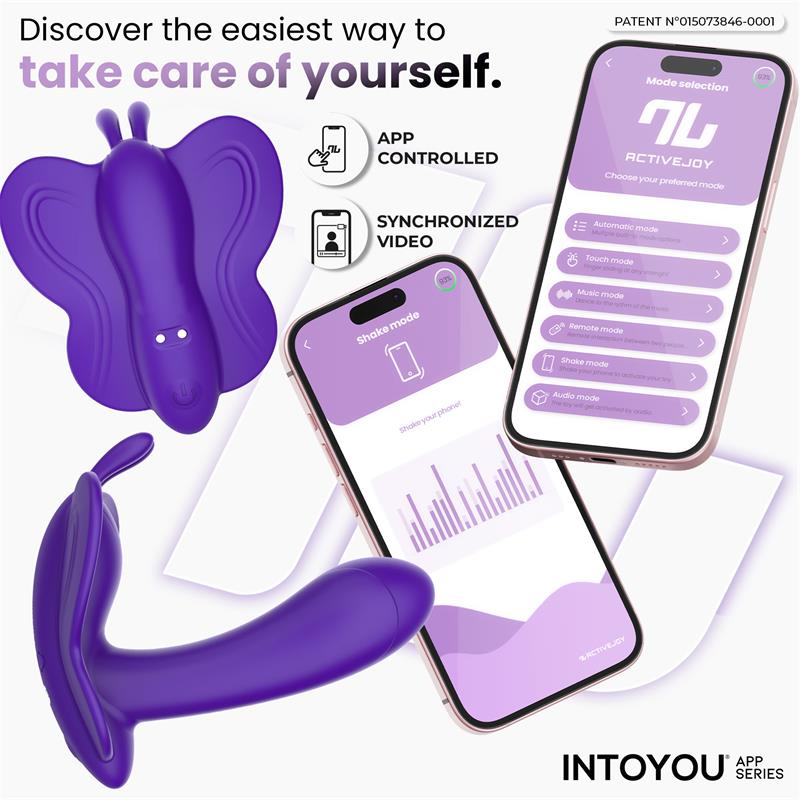 INTOYOU APP SERIES - WINGY ESTIMULADOR MARIPOSA CON APP PÚRPURA