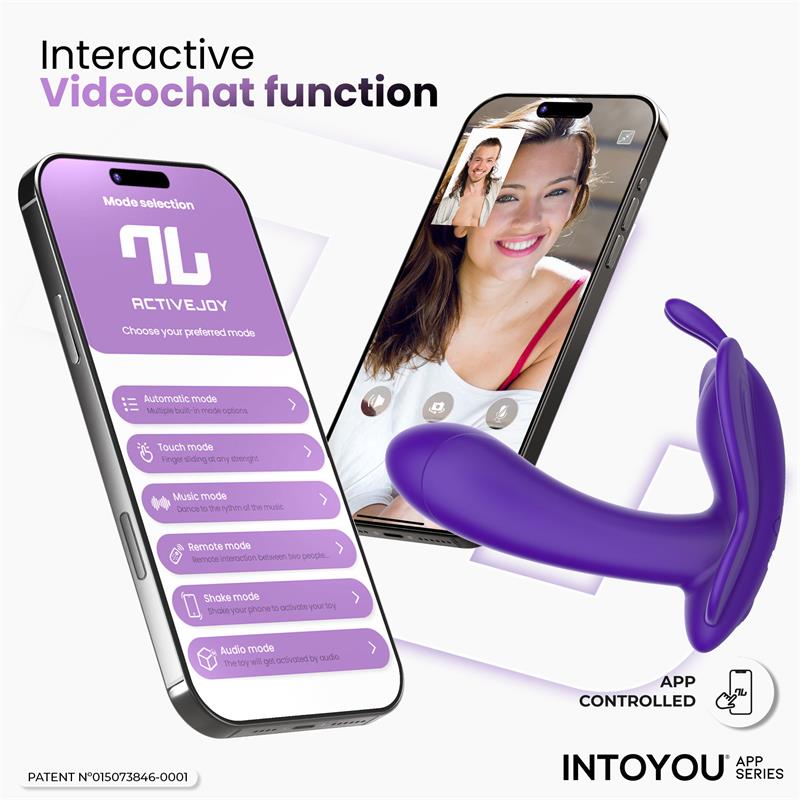INTOYOU APP SERIES - WINGY ESTIMULADOR MARIPOSA CON APP PÚRPURA