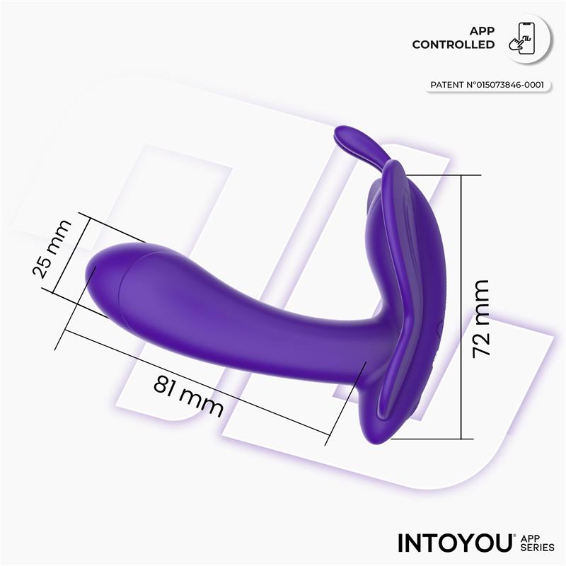 INTOYOU APP SERIES - WINGY ESTIMULADOR MARIPOSA CON APP PÚRPURA