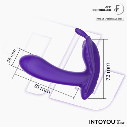INTOYOU APP SERIES - WINGY ESTIMULADOR MARIPOSA CON APP PÚRPURA