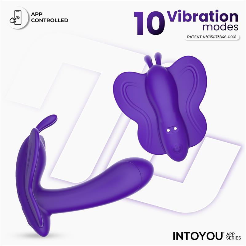 INTOYOU APP SERIES - WINGY ESTIMULADOR MARIPOSA CON APP PÚRPURA