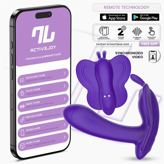 INTOYOU APP SERIES - WINGY ESTIMULADOR MARIPOSA CON APP PÚRPURA