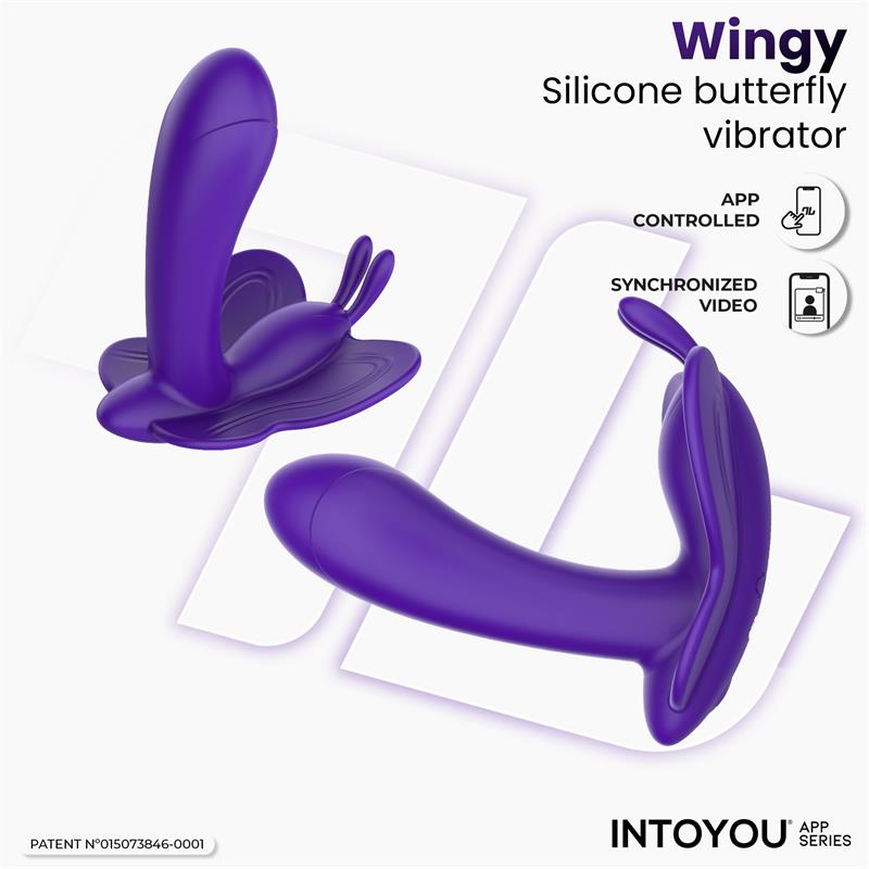 INTOYOU APP SERIES - WINGY ESTIMULADOR MARIPOSA CON APP PÚRPURA