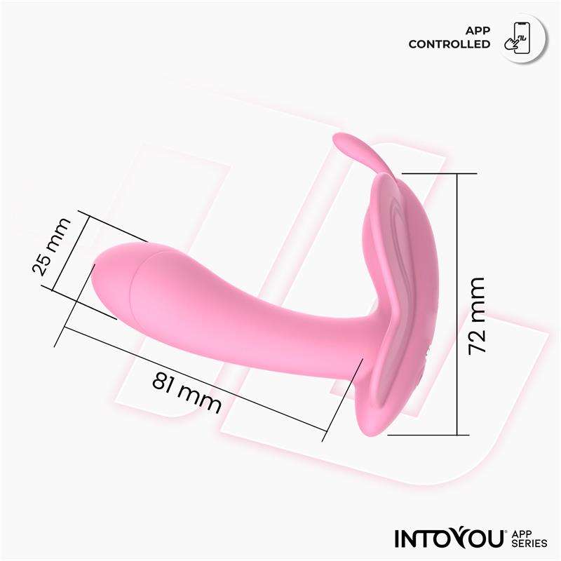 INTOYOU APP SERIES - WINGY ESTIMULADOR MARIPOSA CON APP ROSA