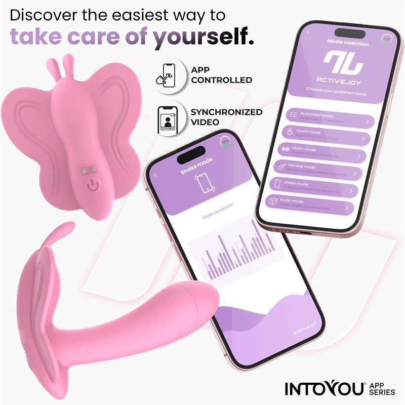 INTOYOU APP SERIES - WINGY ESTIMULADOR MARIPOSA CON APP ROSA