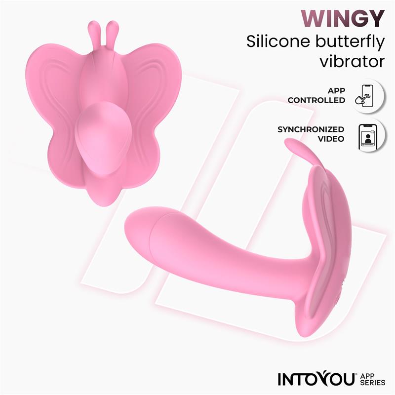 INTOYOU APP SERIES - WINGY ESTIMULADOR MARIPOSA CON APP ROSA