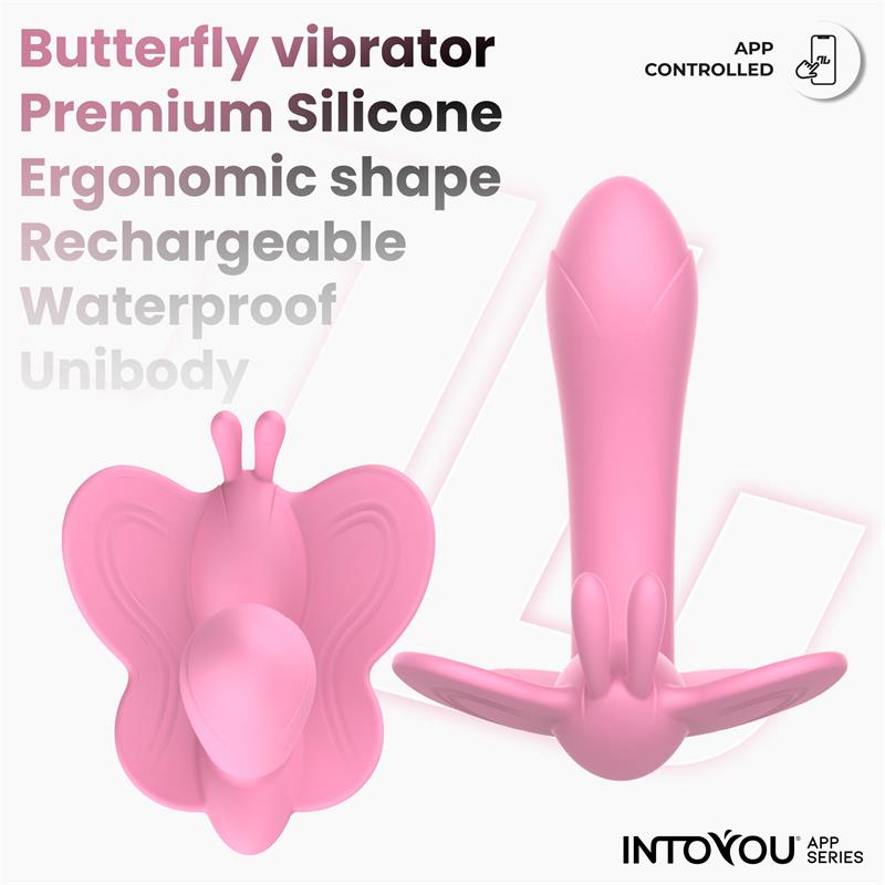 INTOYOU APP SERIES - WINGY ESTIMULADOR MARIPOSA CON APP ROSA