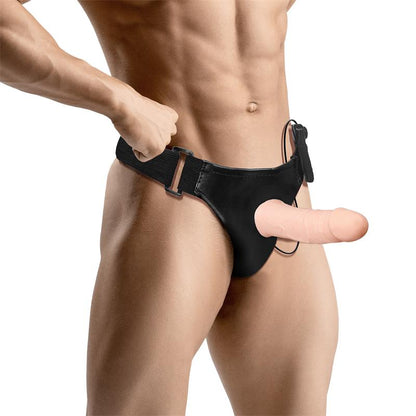 HARNESS COLLECTION LATETOBED - WOBOX ARNÉS CON DILDO HUECO DESMONTABLE, VIBRACIÓN Y CONTROL REMOTO