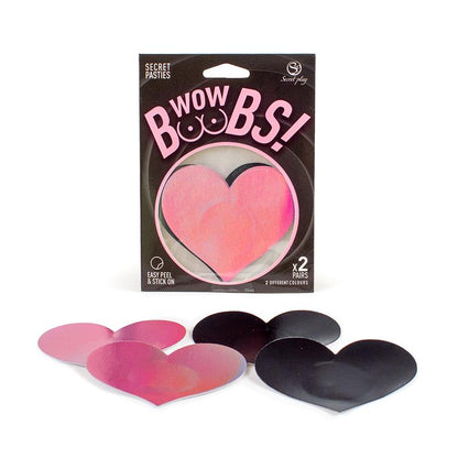 SECRET PLAY - WOW BOOBS! PEZONERAS CORAZÓN HOLOGRÁFICOS