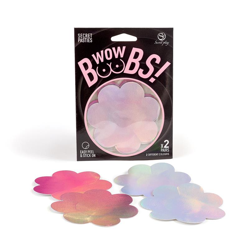 SECRET PLAY - WOW BOOBS! PEZONERAS FLORES HOLOGRÁFICOS