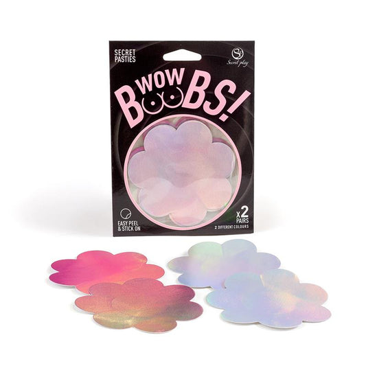 SECRET PLAY - WOW BOOBS! PEZONERAS FLORES HOLOGRÁFICOS