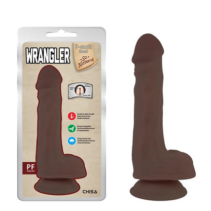 CHISA - WRANGLER DILDO DUAL DENSITY MARRÓN 19CM