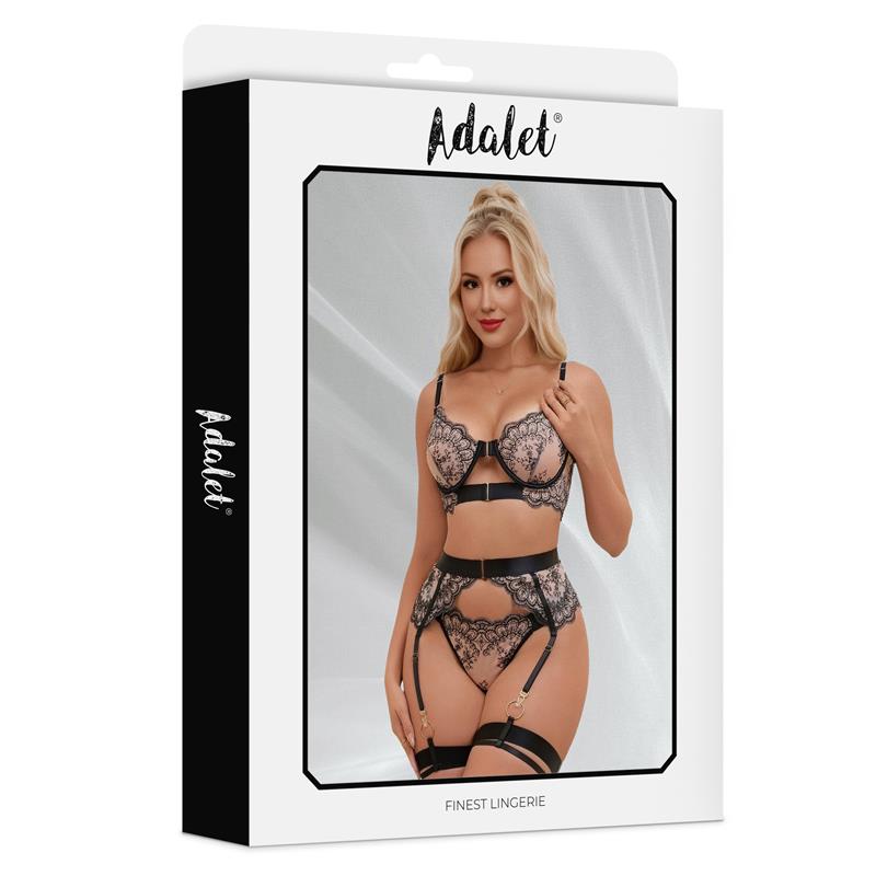 ADALET LINGERIE - XIMENA SET DE 4 PIEZAS CON LIGUERO