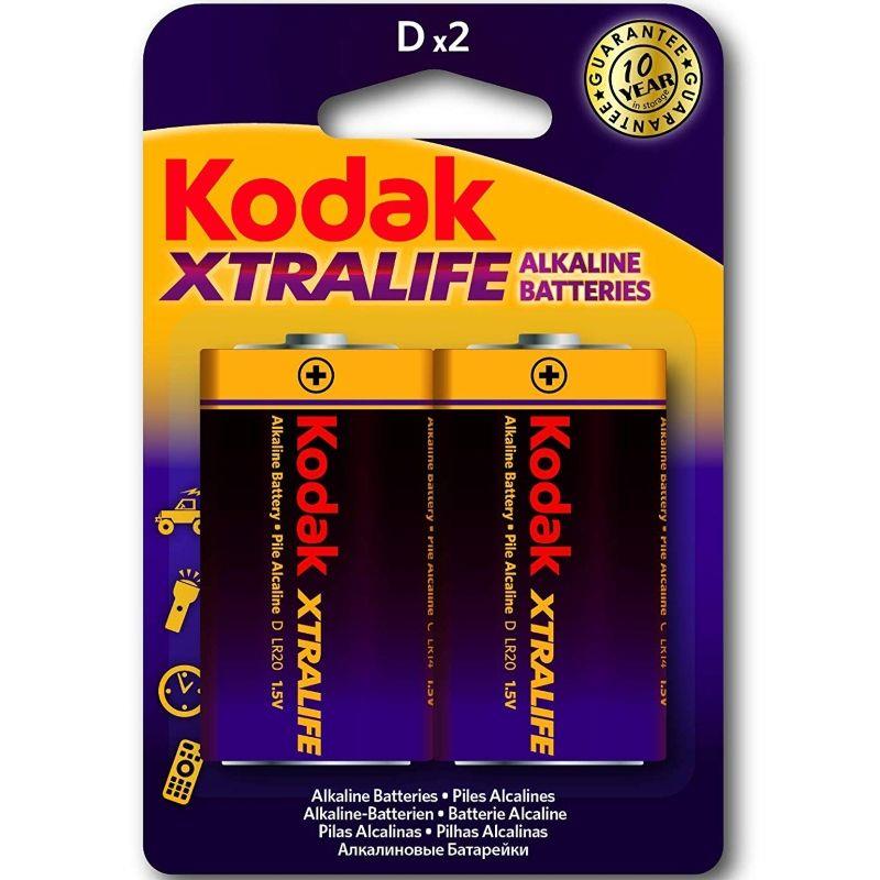 KODAK - XTRALIFE PILA ALKALINA D LR20 BLISTER DE 2