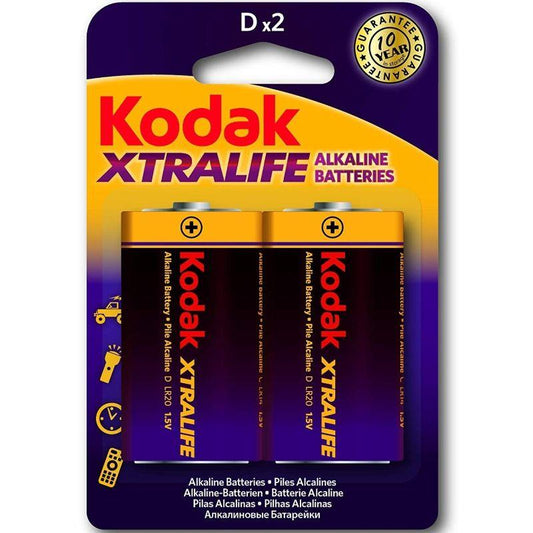 KODAK - XTRALIFE PILA ALKALINA D LR20 BLISTER DE 2