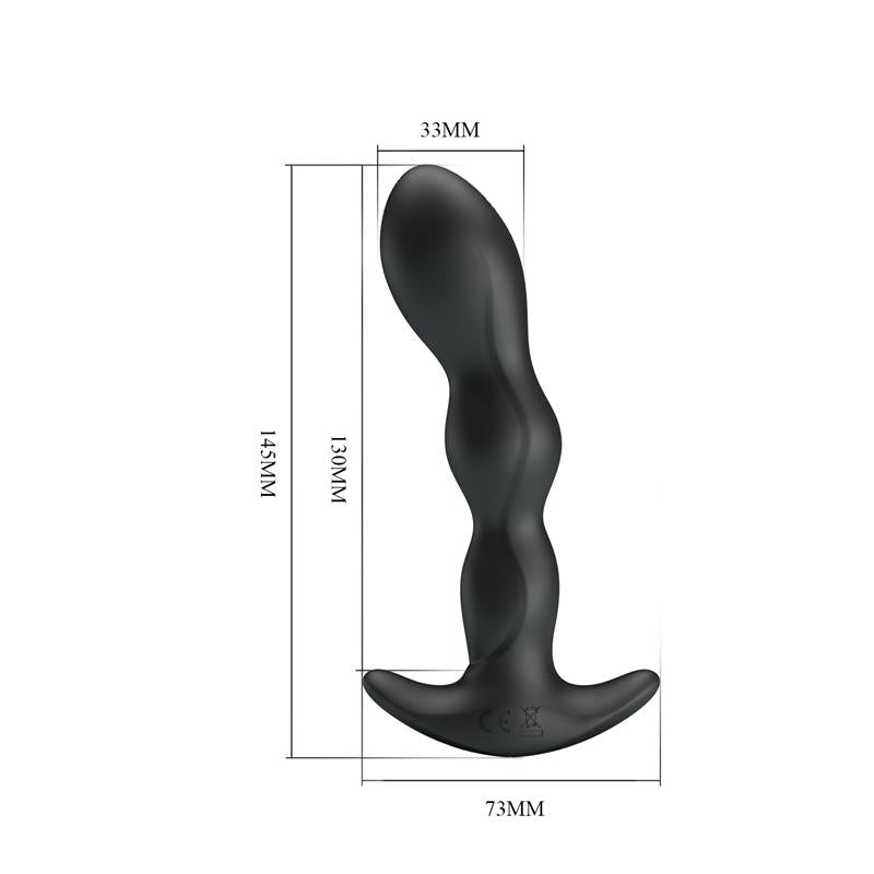 PRETTYLOVE - YALE PLUG ANAL CON VIBRACIÓN NEGRO