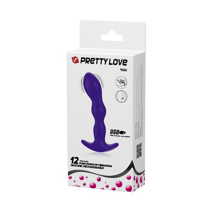 PRETTYLOVE - YALE PLUG ANAL CON VIBRACIÓN PÚRPURA