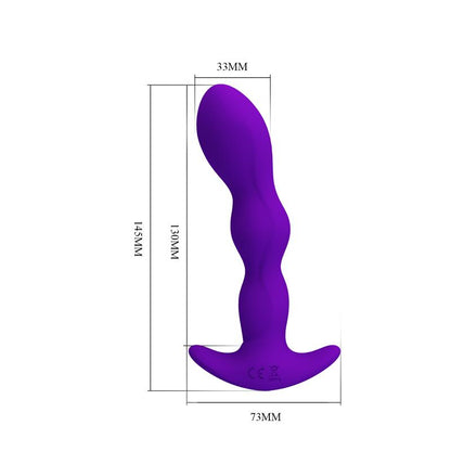 PRETTYLOVE - YALE PLUG ANAL CON VIBRACIÓN PÚRPURA