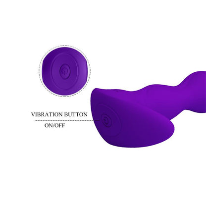 PRETTYLOVE - YALE PLUG ANAL CON VIBRACIÓN PÚRPURA