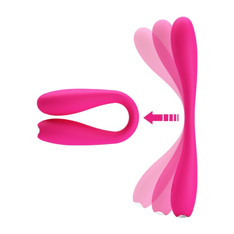 PRETTYLOVE - YEDDA VIBRADOR CON ESQUELETO PUNTO G ROSA