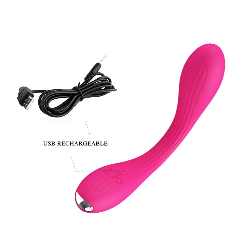 PRETTYLOVE - YEDDA VIBRADOR CON ESQUELETO PUNTO G ROSA