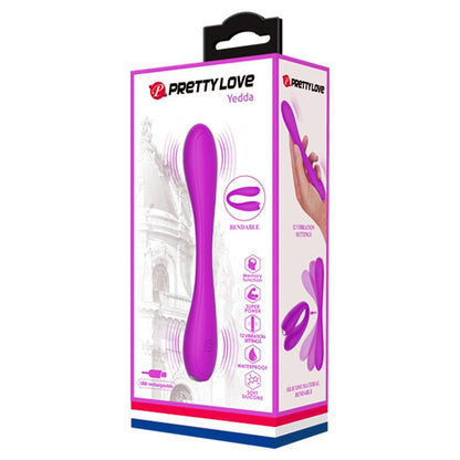 PRETTYLOVE - YEDDA VIBRADOR FLEXIBLE USB SILICONA PÚRPURA