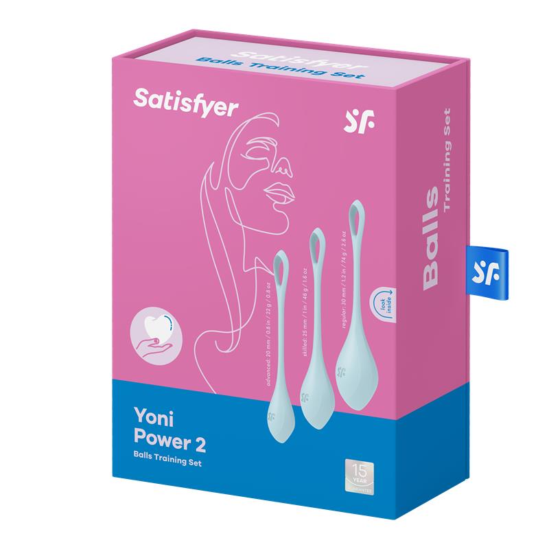 SATISFYER - YONI POWER 2 KIT DE ENTRENAMIENTO AZUL