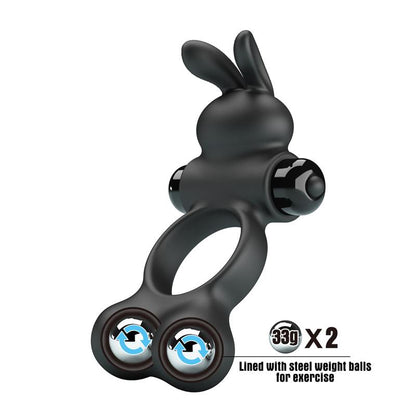 PRETTYLOVE - YUSUF ANILLO PARA EL PENE CON BOLAS DE METAL 2X33GR