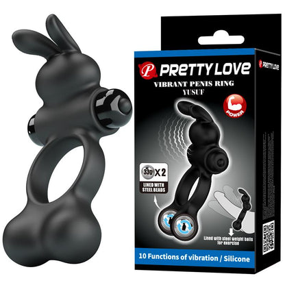 PRETTYLOVE - YUSUF ANILLO PARA EL PENE CON BOLAS DE METAL 2X33GR