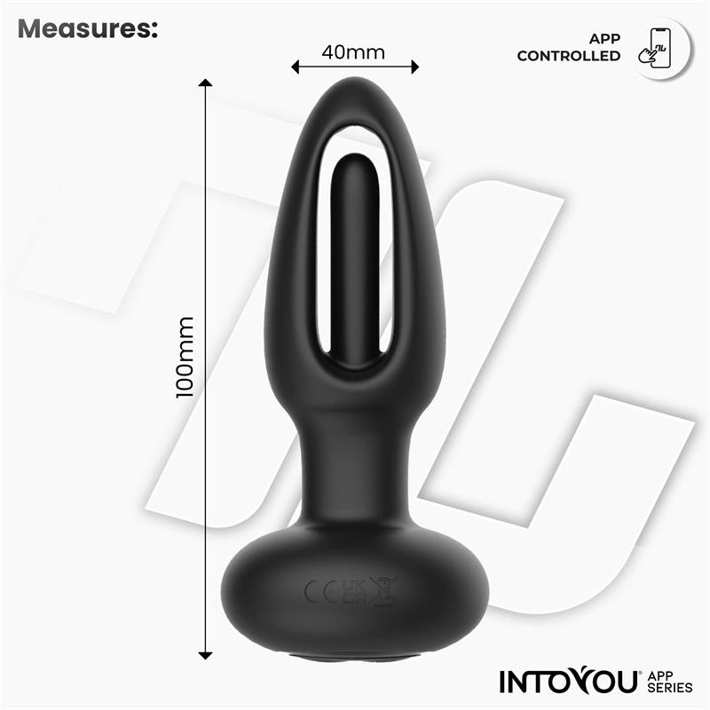 INTOYOU APP SERIES - ZACK PLUG ANAL CON FLIPPING TONGUE Y VIBRACIÓN CON APP