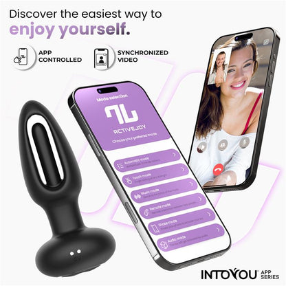 INTOYOU APP SERIES - ZACK PLUG ANAL CON FLIPPING TONGUE Y VIBRACIÓN CON APP
