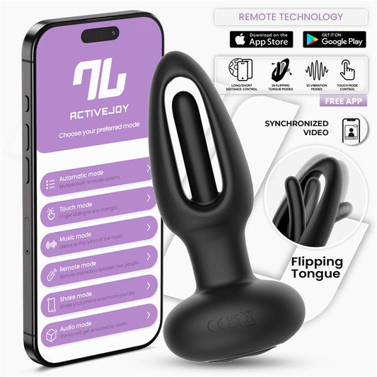 INTOYOU APP SERIES - ZACK PLUG ANAL CON FLIPPING TONGUE Y VIBRACIÓN CON APP