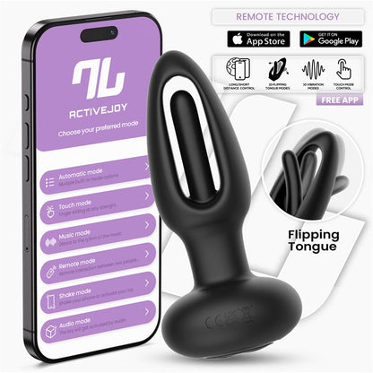 INTOYOU APP SERIES - ZACK PLUG ANAL CON FLIPPING TONGUE Y VIBRACIÓN CON APP