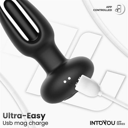 INTOYOU APP SERIES - ZACK PLUG ANAL CON FLIPPING TONGUE Y VIBRACIÓN CON APP