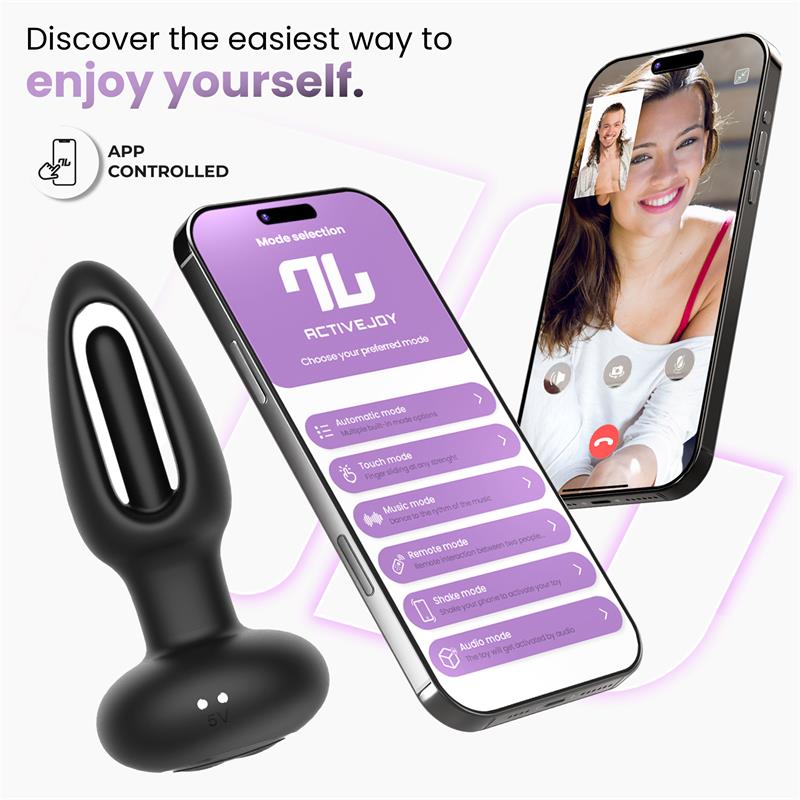 INTOYOU APP SERIES - ZACK PLUG ANAL CON FLIPPING TONGUE Y VIBRACIÓN CON APP