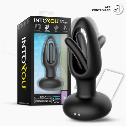 INTOYOU APP SERIES - ZACK PLUG ANAL CON FLIPPING TONGUE Y VIBRACIÓN CON APP