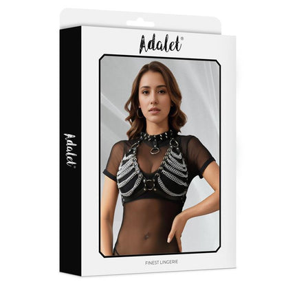 ADALET LINGERIE - ZAIRA SUJETADOR CUERO VEGANO CON CADENAS TALLA ÚNICA