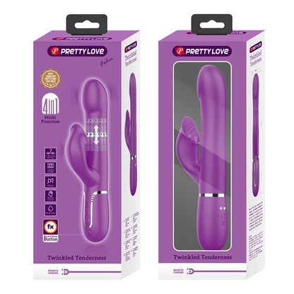 PRETTYLOVE - ZALIN VIBRADOR CON BOLAS ROTATORIAS Y LENGUA